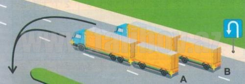 Yolun sol kənarı tərəfdən geriyə dönmək üçün hərəkət hissəsinin eni kifayət qədər olmadıqda Siz hansı vəziyyətdən manevr etməlisiniz?